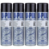 4X Upol Power Can Topcoat Gloss Black Aerosol Spray 500ml Spray Paint